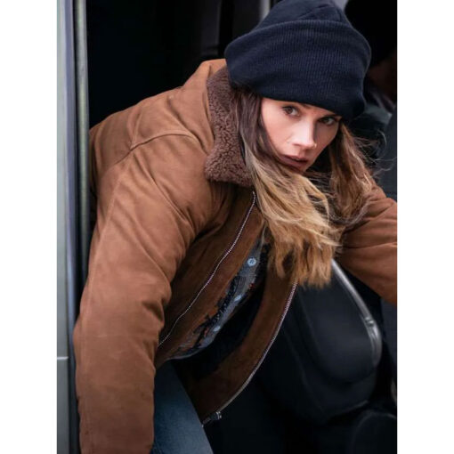 FBI Maggie Bell Brown Shearling Jacket