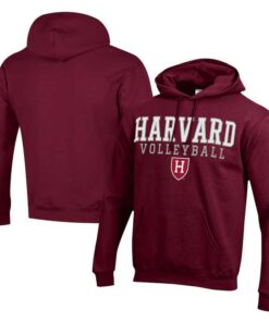 Men's Champion Harvard Crimson Red And Grey Pullover Hoodie