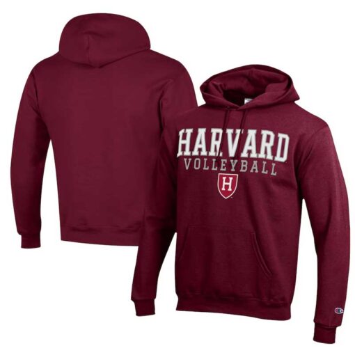 Men's Champion Harvard Crimson Red And Grey Pullover Hoodie