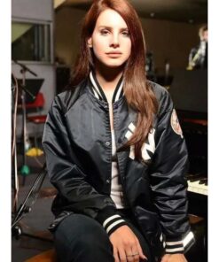 Lana Del Rey NY Yankees Full-Snap Satin Jacket