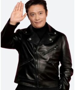 Lee Byung hun Squid Game S02 Premiere Black Leather Jacket