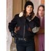 Maggie Bell FBI Shearling Bomber Jacket