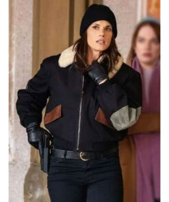 Maggie Bell FBI Shearling Bomber Jacket