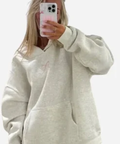 PrisanaBay Grey Bow Hoodie