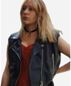 Ruby Ruin Poker Face Black Leather Vest