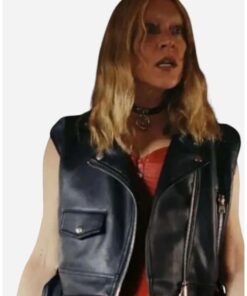 Ruby Ruin Poker Face Black Leather Vest