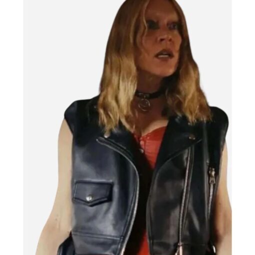 Ruby Ruin Poker Face Black Leather Vest