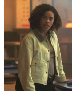 Sheryll Barnes White Cotton Jacket