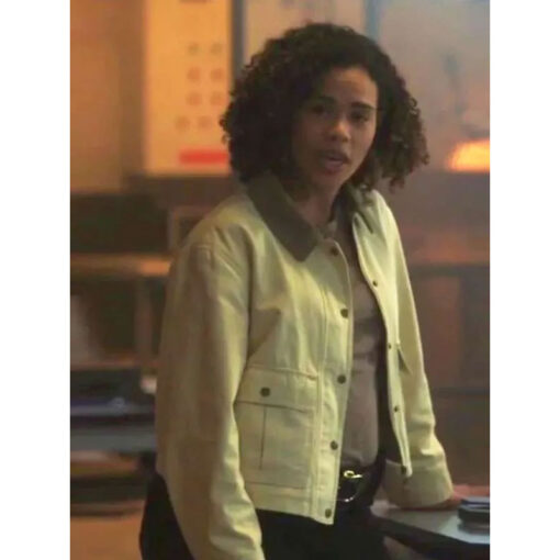 Sheryll Barnes White Cotton Jacket