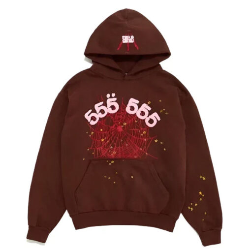 Sp5der 555 Brown Hoodie