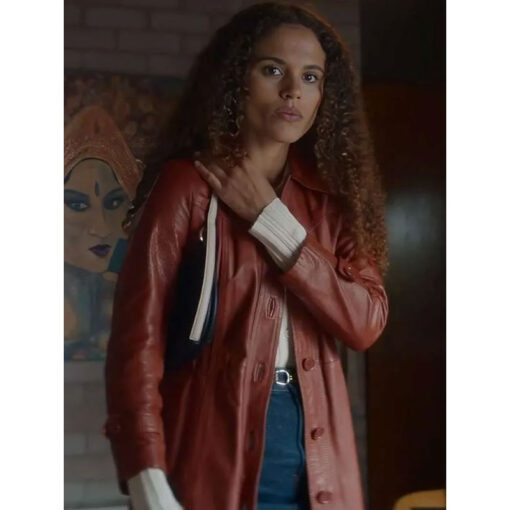 Stacey Embalo Missing You Brown Leather Coat