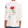 The View Ana Navarro White Embroidered Blazer