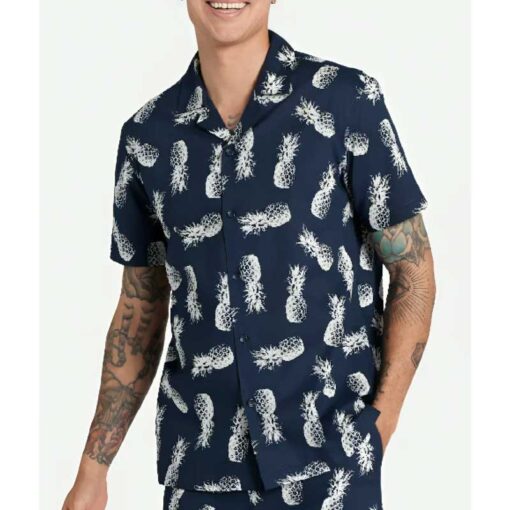 90 Day Hunt for Love Cole Navy Pineapple Print Shirt