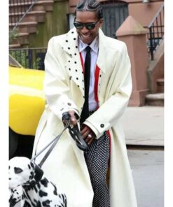A$AP Rocky NYC 2025 Polka Dot Trench Coat