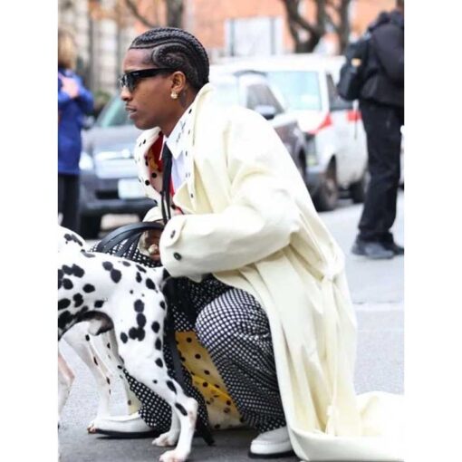 A$AP Rocky NYC 2025 Polka Dot Trench Coat