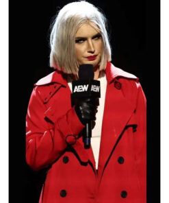 AEW Collision 2025 Toni Storm Red Trench Coat