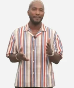 Access Hollywood Scott Evans Striped Short Sleeve Shirt