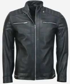 Andrew Tate Cafe Racer Leather Black Jacket