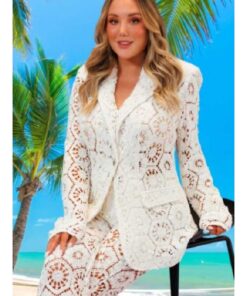 Aussie Shore Charlotte Crosby White Crochet Suit