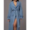 Belted Denim Coat