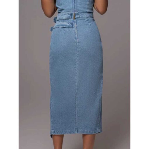 Belted Denim Coat