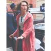 Bessie Carter Outrageous 2025 Nancy Mitford Pink Trench Coat