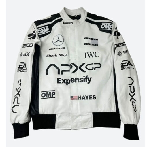 Apex F1 Brad Pitt White Racing Jacket