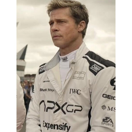 Apex F1 Brad Pitt White Racing Jacket