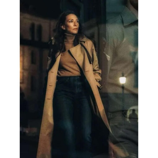Cate Blanchett Black Bag 2025 Trench Coat