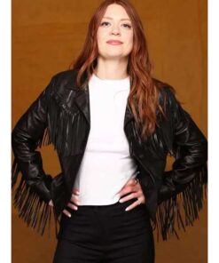 Colby Minifie Leather Fringe Jacket