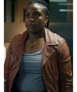 Courtney Taylor Ballard 2025 Brown Leather Jacket