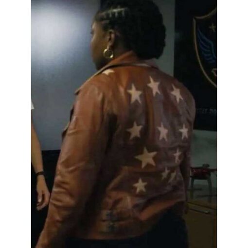 Courtney Taylor Ballard 2025 Brown Leather Jacket