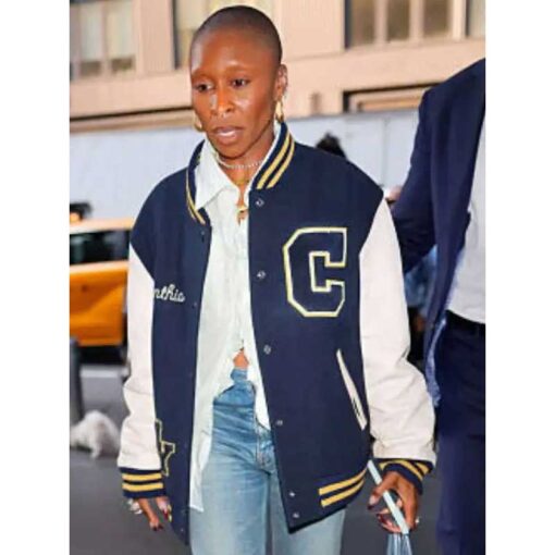 Cynthia Erivo NYC 2025 Varsity Jacket