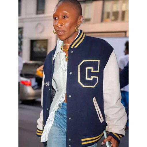Cynthia Erivo NYC 2025 Varsity Jacket