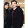 Movie Premiere Together 2025 Dave Franco Black Suede Leather Jacket