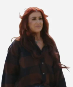 Down Home Fab S03 Chelsea DeBoer Brown & Black Plaid Shirt