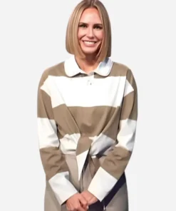 E! News Keltie Knight Striped Tie Front T-Shirt
