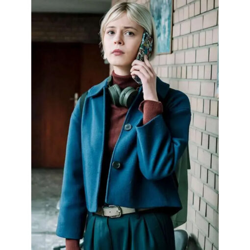 Ella Maisy Purvis Blue Wool Jacket