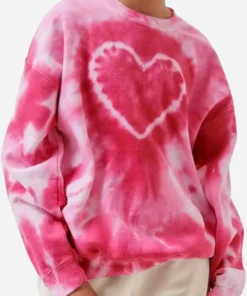 Ginny and Georgia Sara Waisglass Tie Dye Heart Sweatshirt