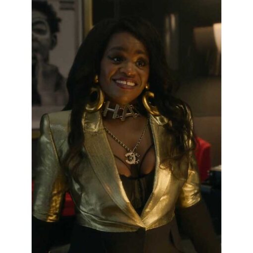 Harlem TV Series Angie Gold And Black Blazer