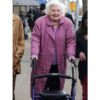 June Squibb Eleanor the Great Pink Trench Coat