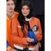 Knicks Game 2025 Kylie Jenner Leather Jacket