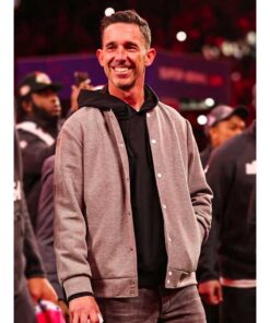 Kyle Shanahan Grey Bomber Jacket