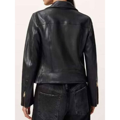 Kristen Johnston Black Leather Jacket