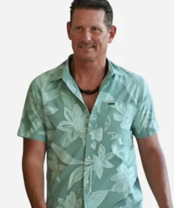 Love Hotel S01 Green Floral Shirt