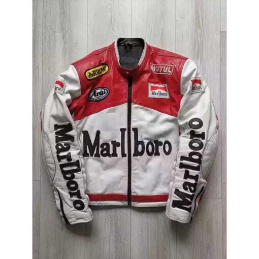 Marlboro Vintage Leather Biker Jacket