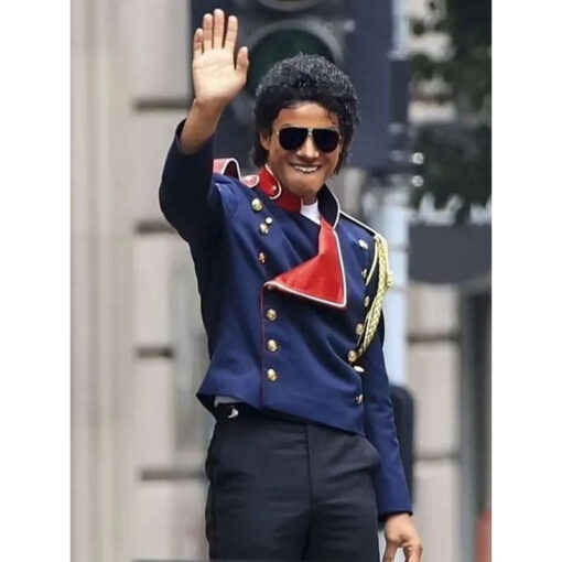 Michael 2025 Jaafar Jackson Blue Jacket