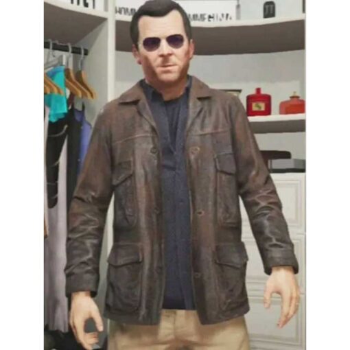 Michael De Santa Grand Theft Auto V Leather Jacket