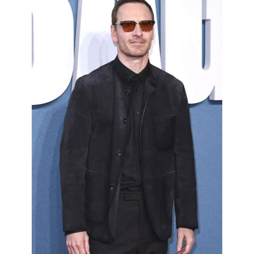 Michael Fassbender Suede Leather Jacket