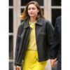NYC 2025 Street Style Gigi Hadid Leather Jacket